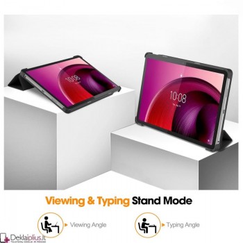 Dirbtinės odos atverčiamas dėklas - juodas (Lenovo Tab M10 5G 10.6) Dirbtinės odos atverčiamas dėklas - juodas (Lenovo Tab M10 5G 10.6)